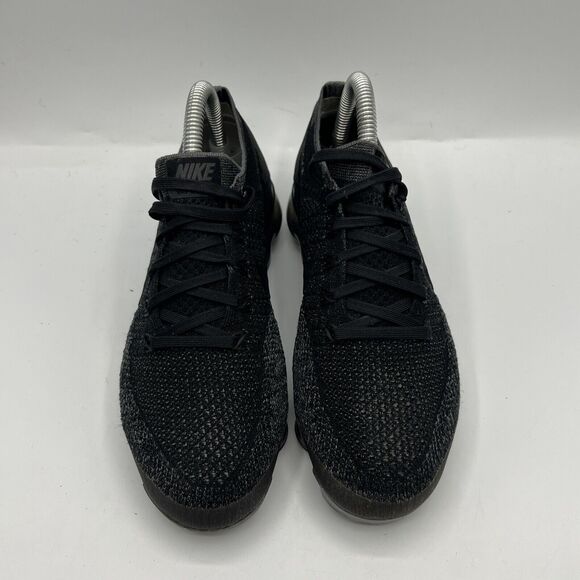 Nike Air Vapormax Flyknit Triple Black Grey Womens Size 6.5 Running 849557-006 - Picture 3 of 11